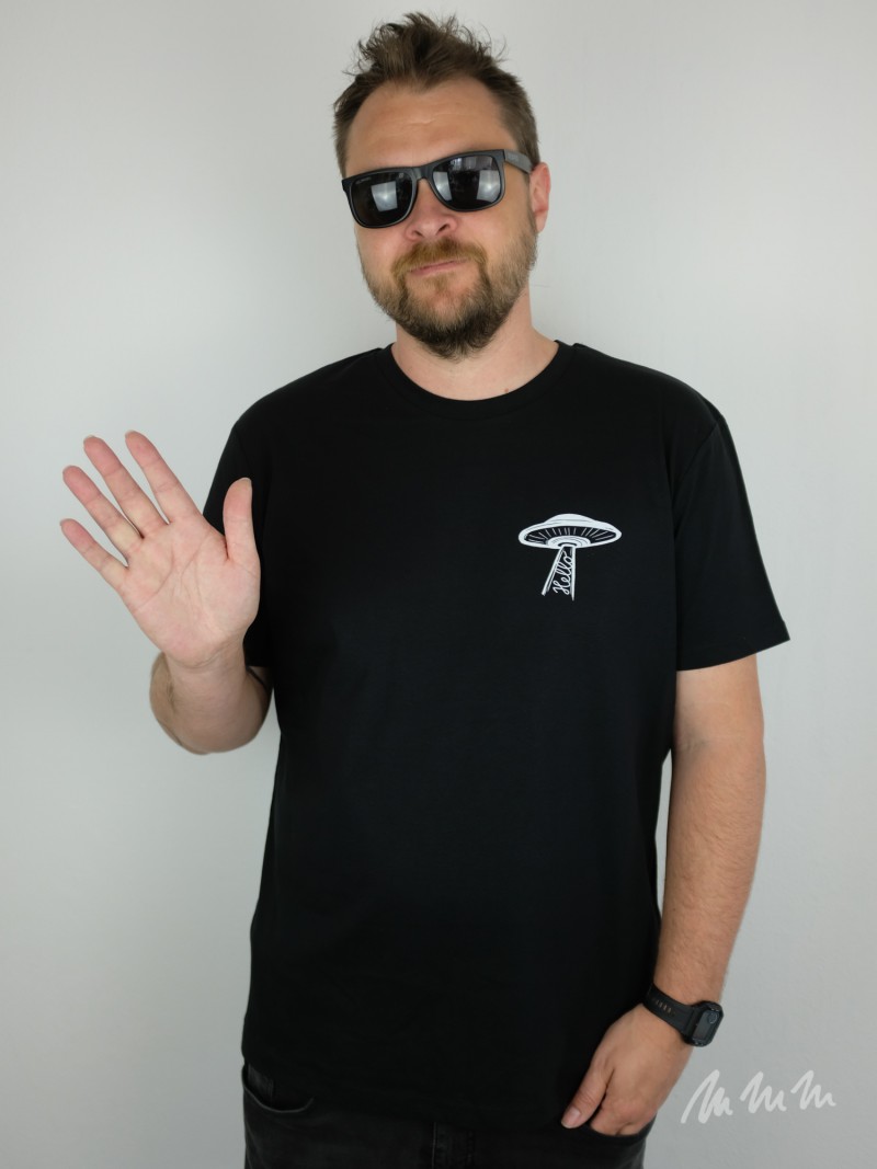 Tričko UNI Hello Alien černé